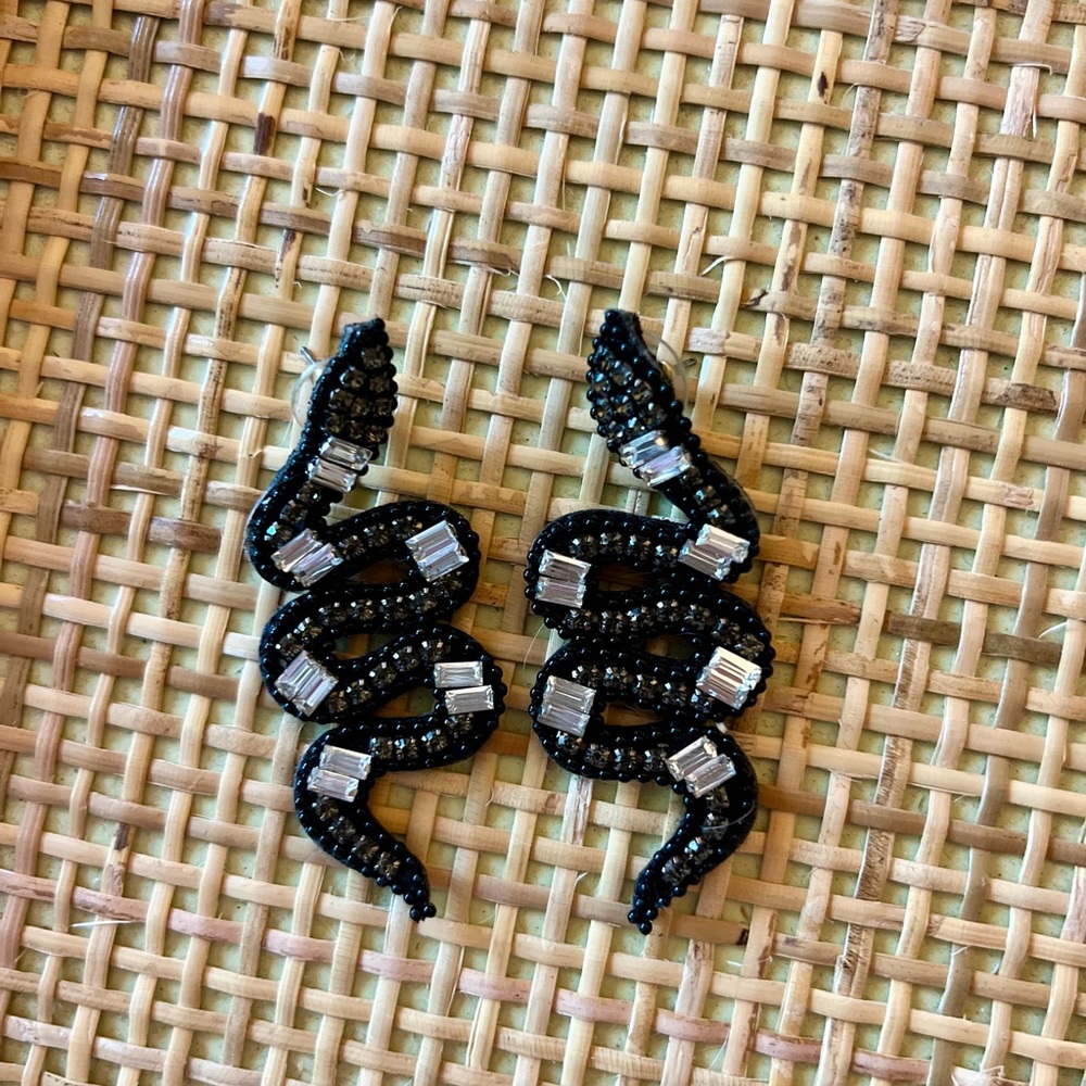Beaded Snake Earrings